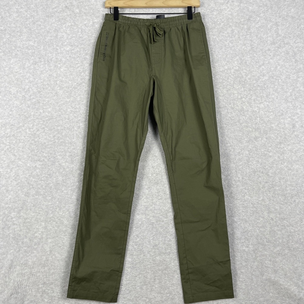 GRC Grand Running Club Straight Leg Pants Mens Size S Olive Green Streetwear